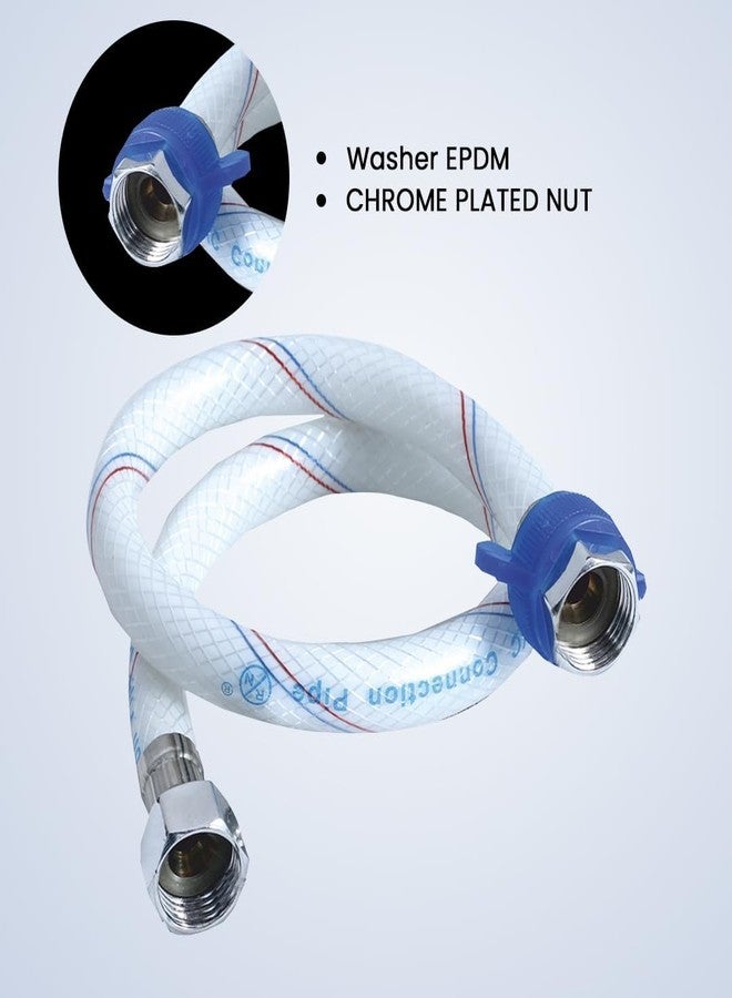 COSWARE أنبوب توصيل أبيض من مادة PVC من COSWARE بطول 24 بوصة مناسب لسخانات المياه، وحنفيات أسطح العمل، وأحواض الغسيل، وأحواض المطبخ (عبوة من قطعتين) (24 بوصة) - Image 3